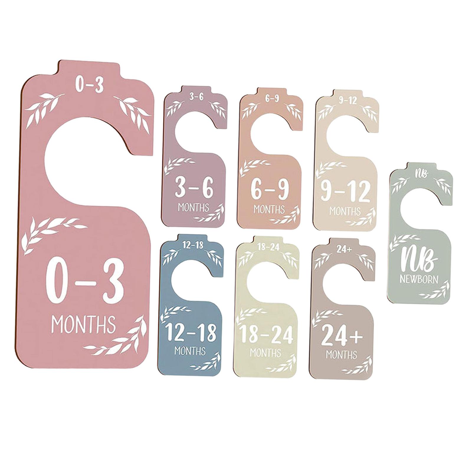 Baby Clothing Rack Gift - 8 Peças Divisores de Tamanho para
