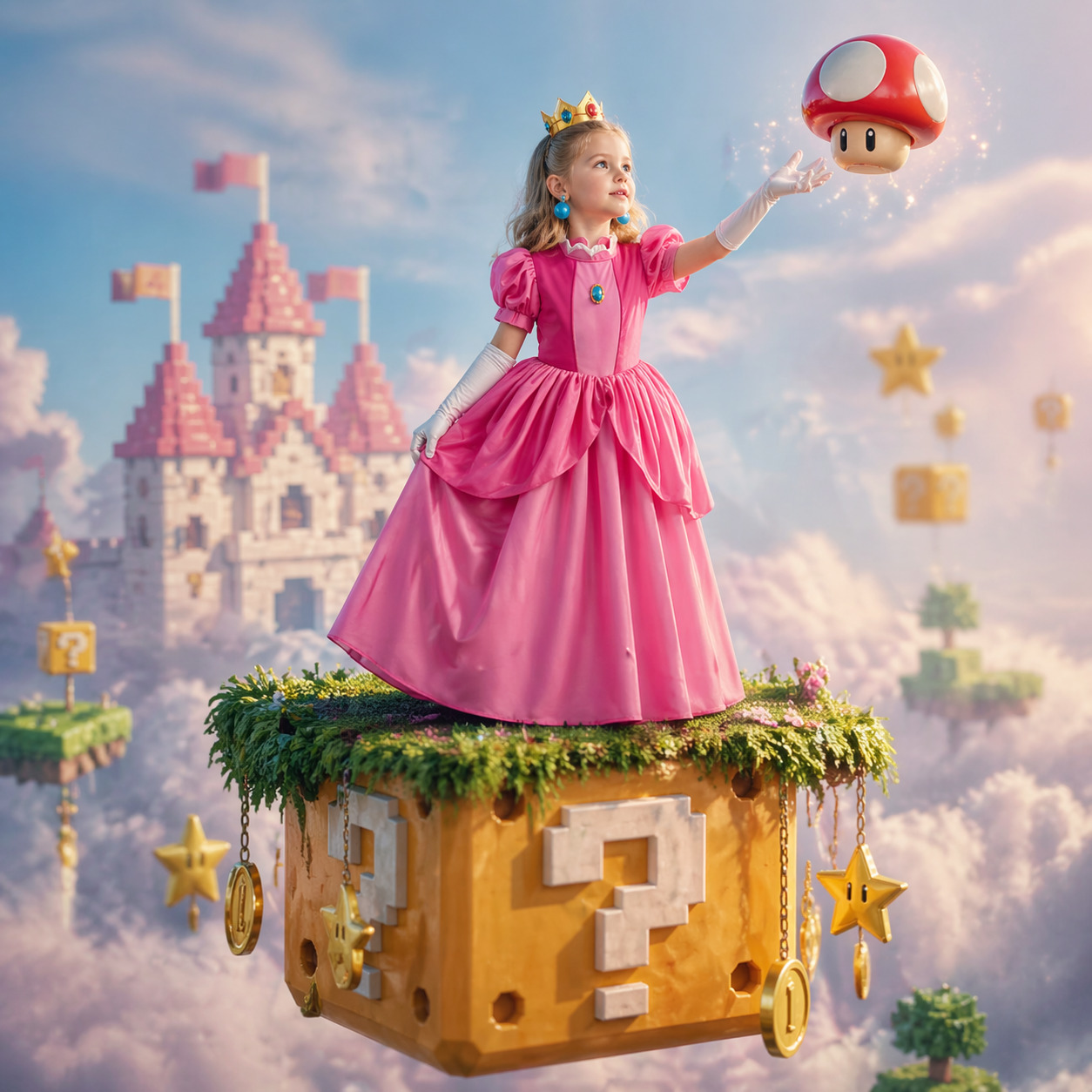 Baby Clothing Patterns - Conjunto de fantasia estilo princesa peach