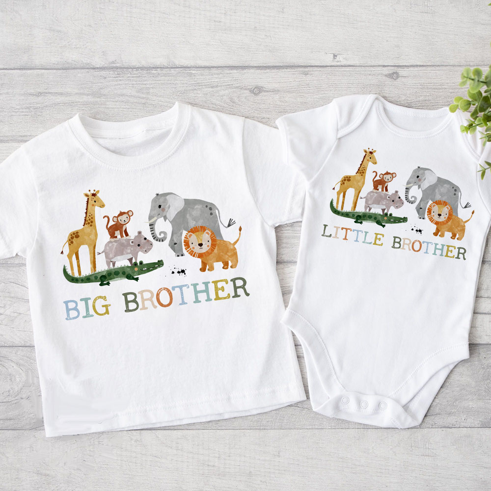 Baby Clothing Patterns - Safári infantil Animais Bodysuit impresso, Big