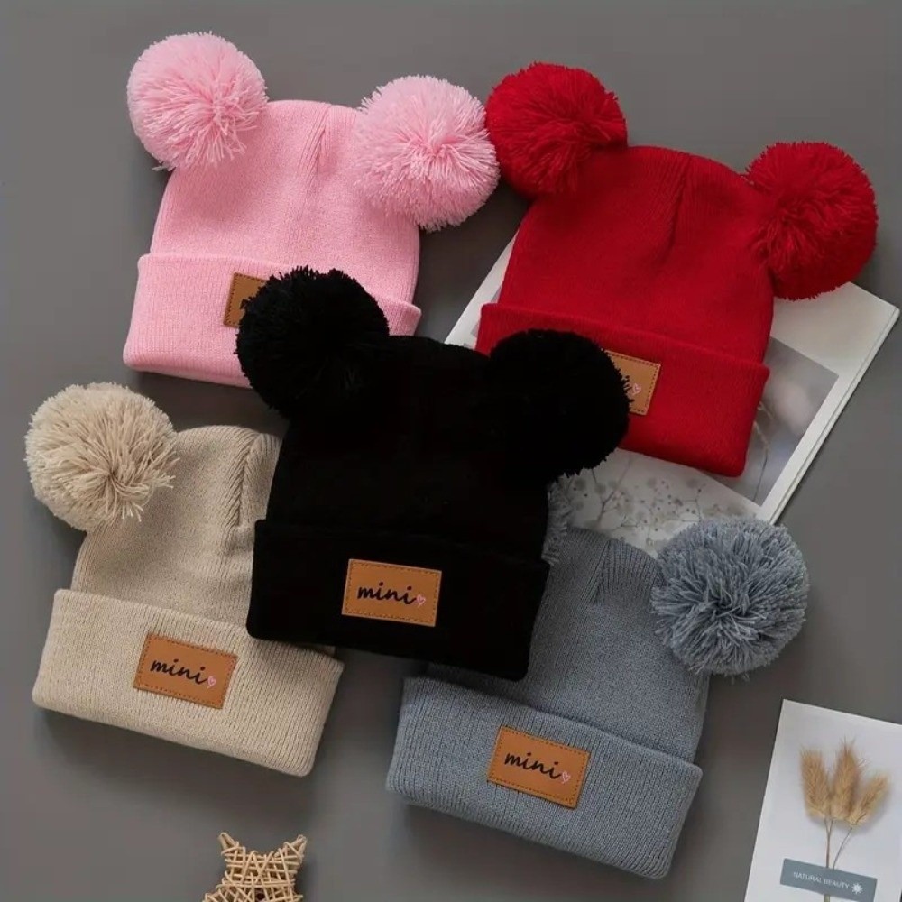 Baby Hat Beanie - Gorro infantil de malha com bola