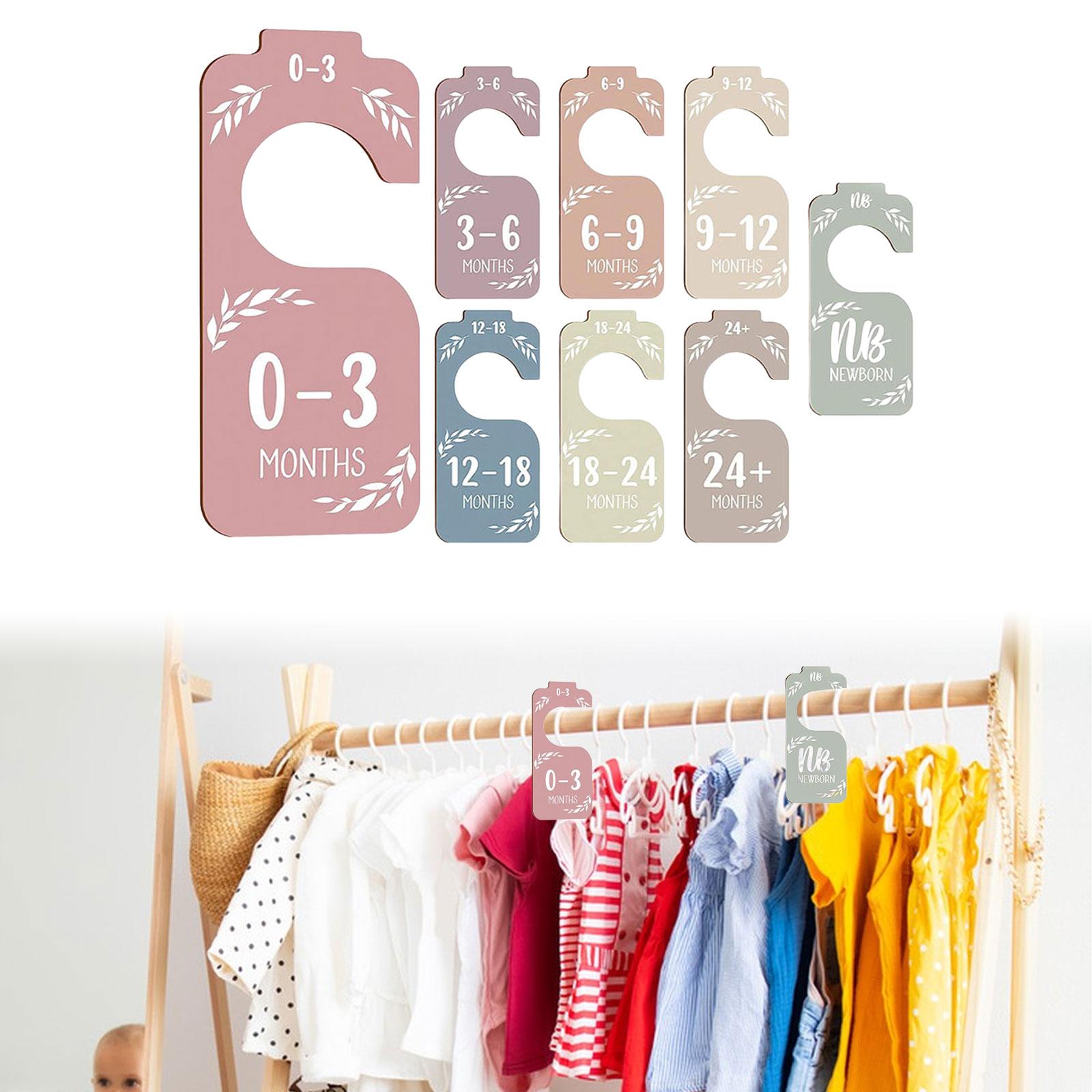 8 Peças Divisores de Tamanho p - Baby Clothing Rack Gift avaliação e preço
