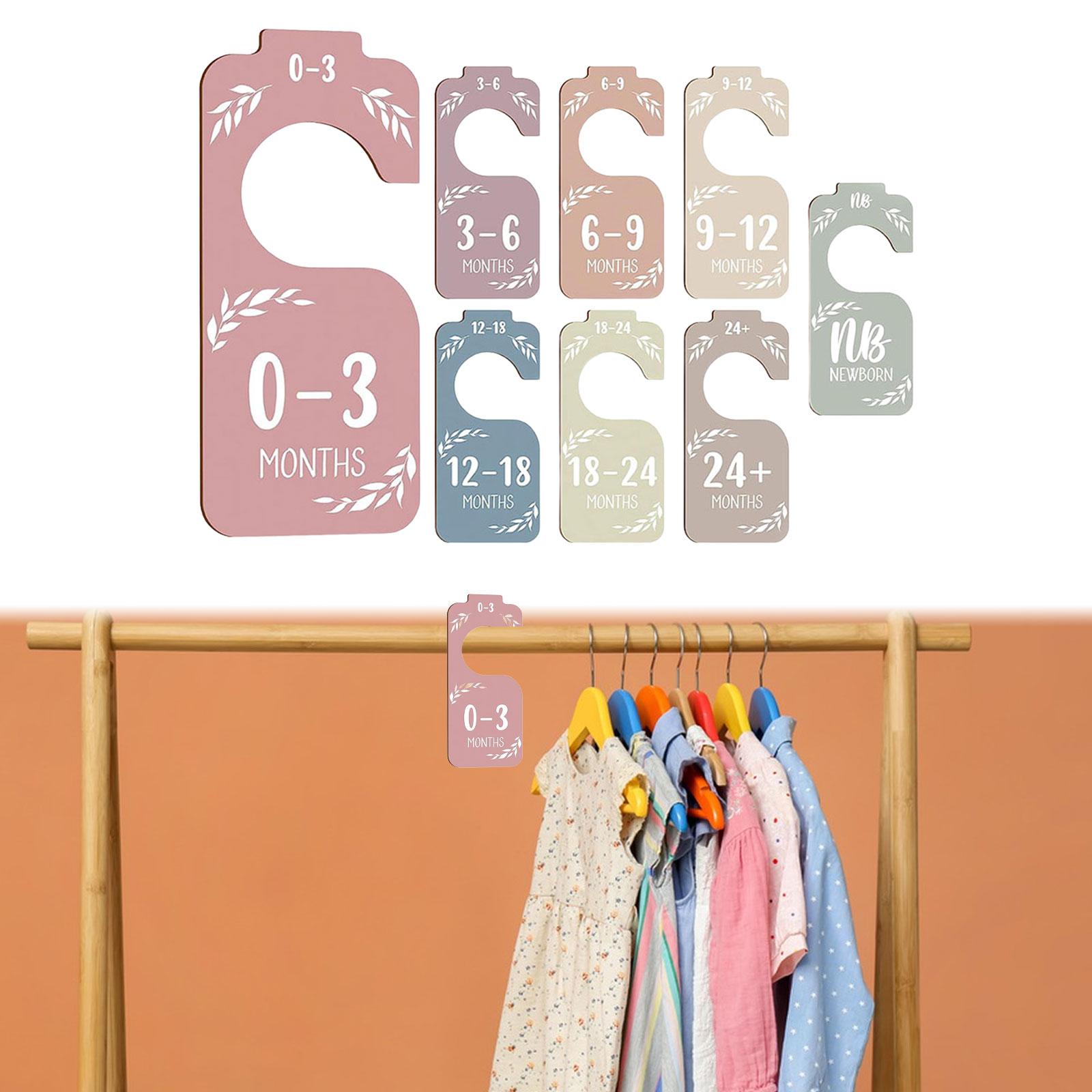 8 Peças Divisores de Tamanho p - Baby Clothing Rack Gift avaliação e preço