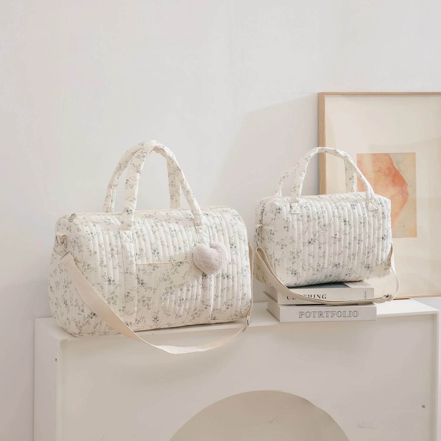 Bolsa bordada floral para mamã - Baby Clothing Hamper avaliação e preço