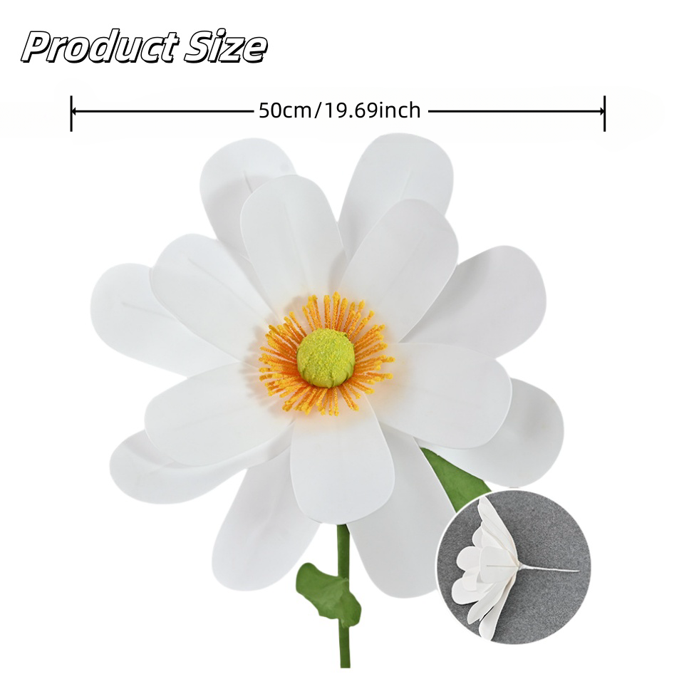 50 Cm flor branca artificial g - Baby Clothing Store avaliação e preço