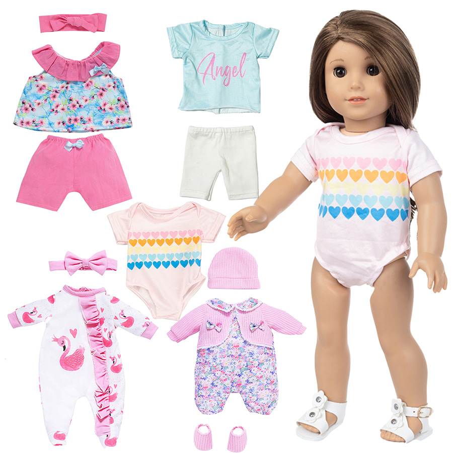 Roupas para bonecas de 18 pole - Baby Clothing Unisex avaliação e preço